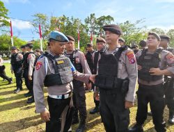 Sipropam Polresta Palangka Raya Cek Kesiapan Personel Pam Aksi Damai di Kantor Gubernur
