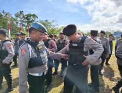 Seksi Propam Cek Personel Polresta Palangka Raya, Larang Bawa Senpi dan Sajam saat Pengamanan