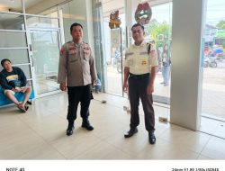 Polsek Bulik Patroli Sambangi Satpam Bank BNI Nanga Bulik