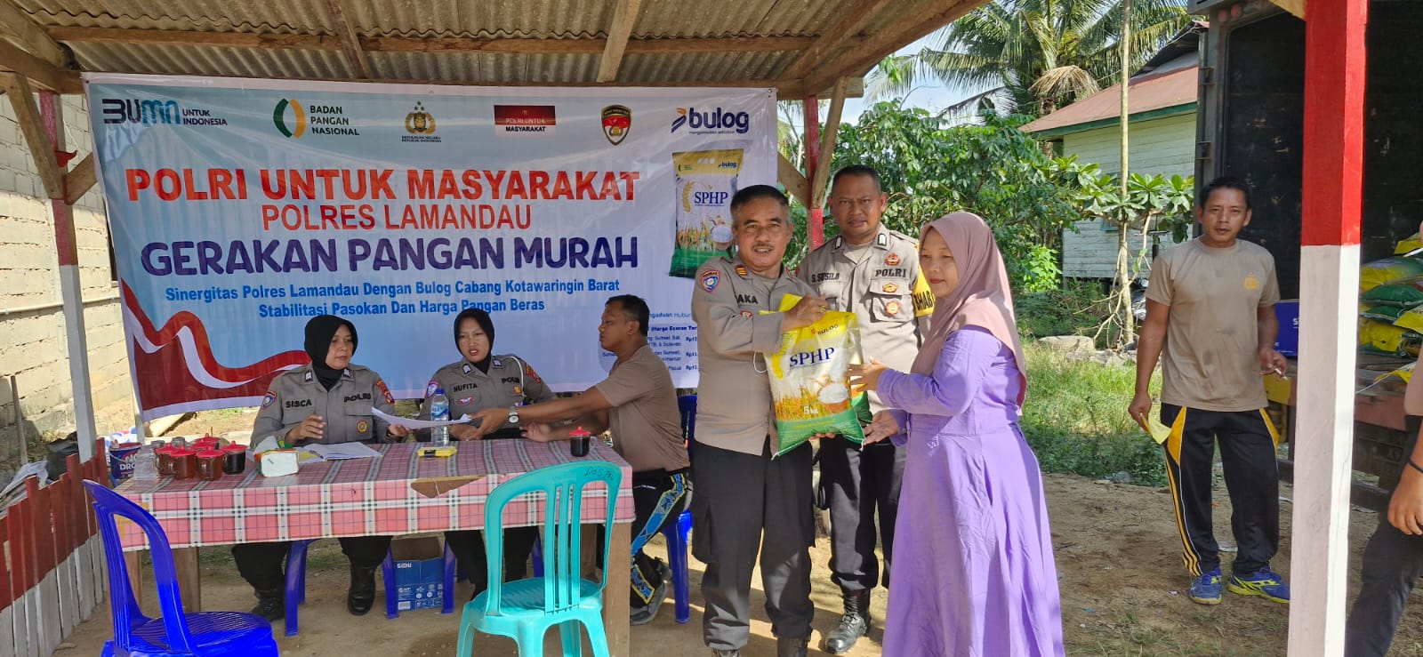 Polres Lamandau Gelar Pasar Beras Murah Untuk masyarakat