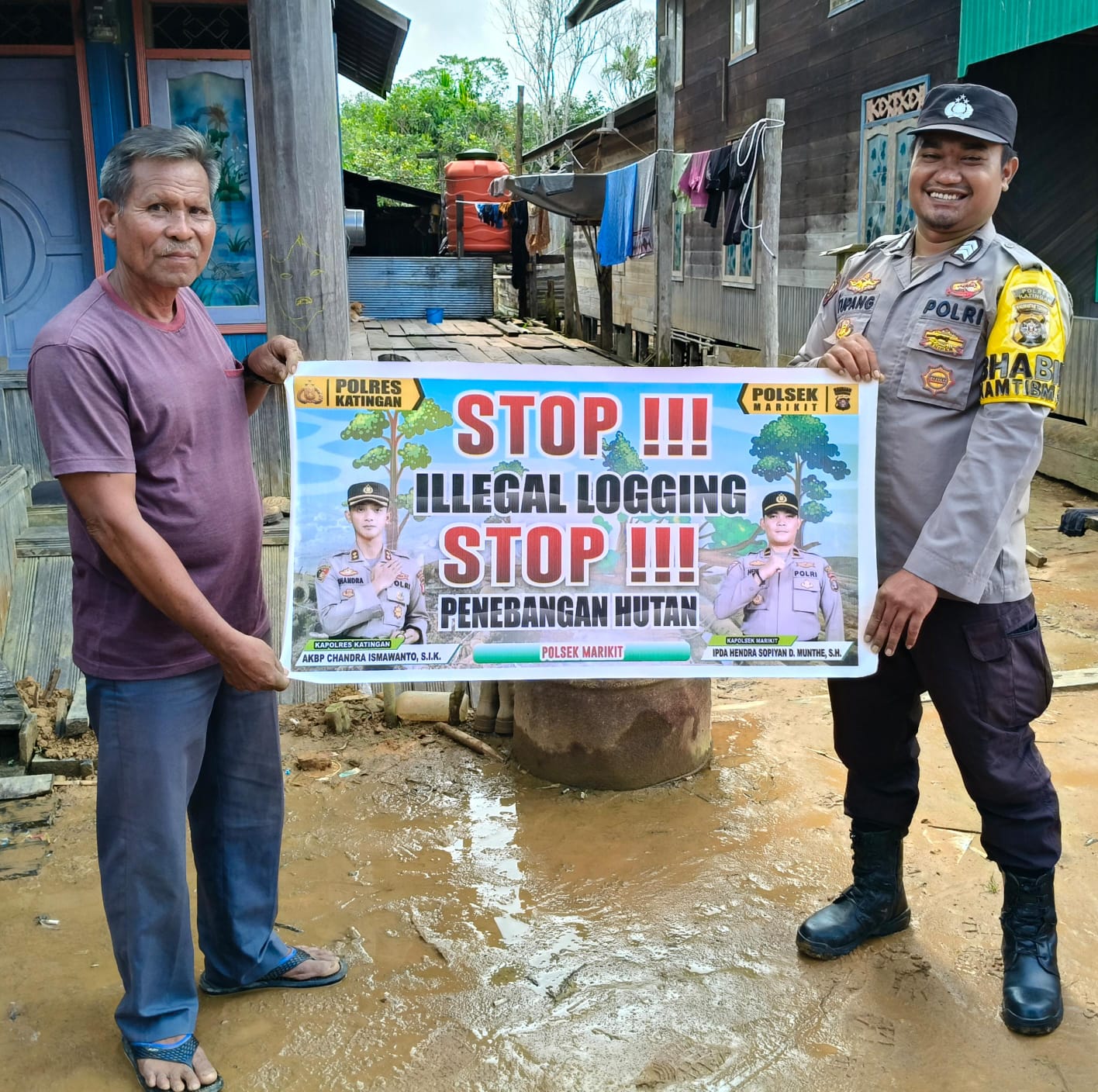 Cegah Ilegal Loging, Pers Polsek Marikit laksanakan Sosialisasi ke Masyarakat.