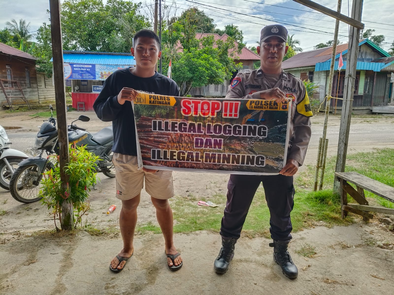 Polsek Tws Garing dan Pulau Malan rutin sosialisasi larangan ilegal Logging dan Meaning.