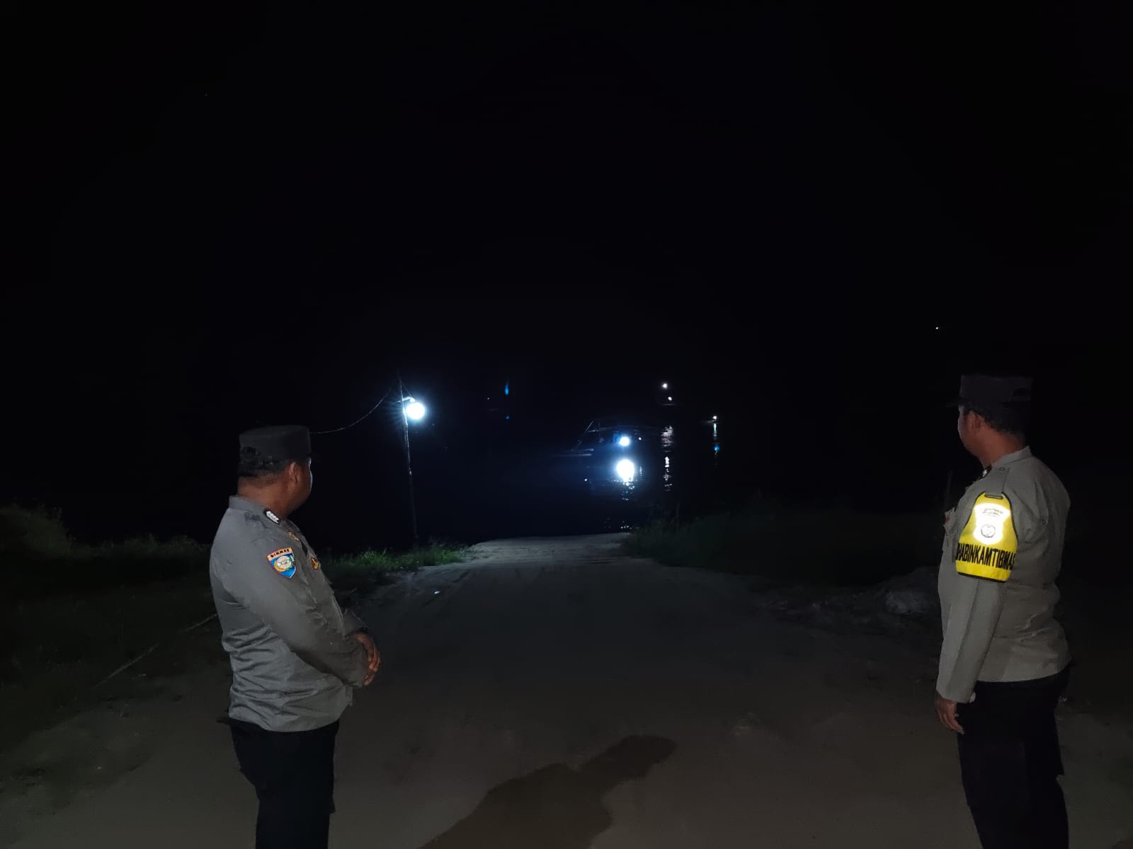 Jaga Kamtibmas, Polsek Tewang Sangalang Garing dan Pulau Malan Laksanakan Patroli Malam
