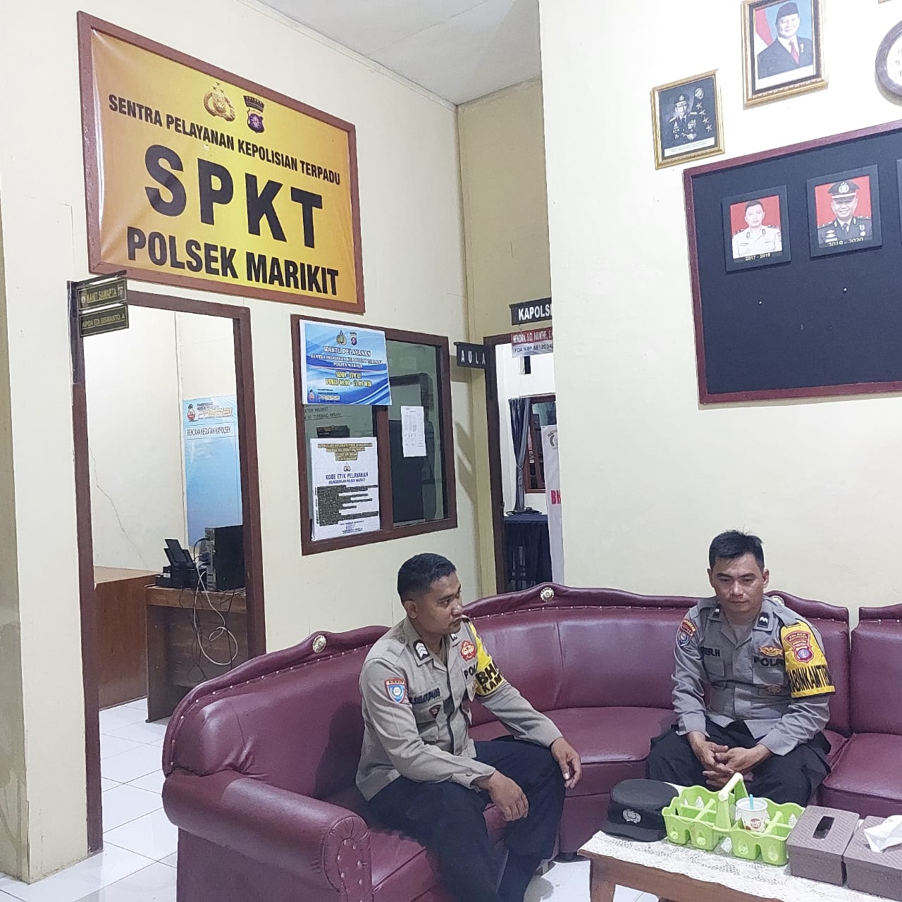 Tingkatkan Keamanan dan Pelayanan Markas Komando (Mako), Pers Polsek Marikit Laksanakan Stand By.