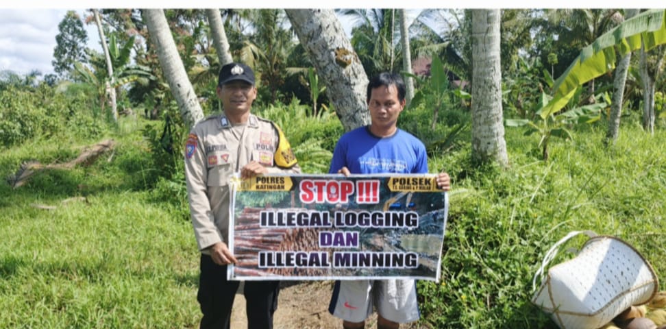 ‎Polsek Tws Garing dan Pulau Malan rutin sosialisasi larangan ilegal Logging dan Meaning.