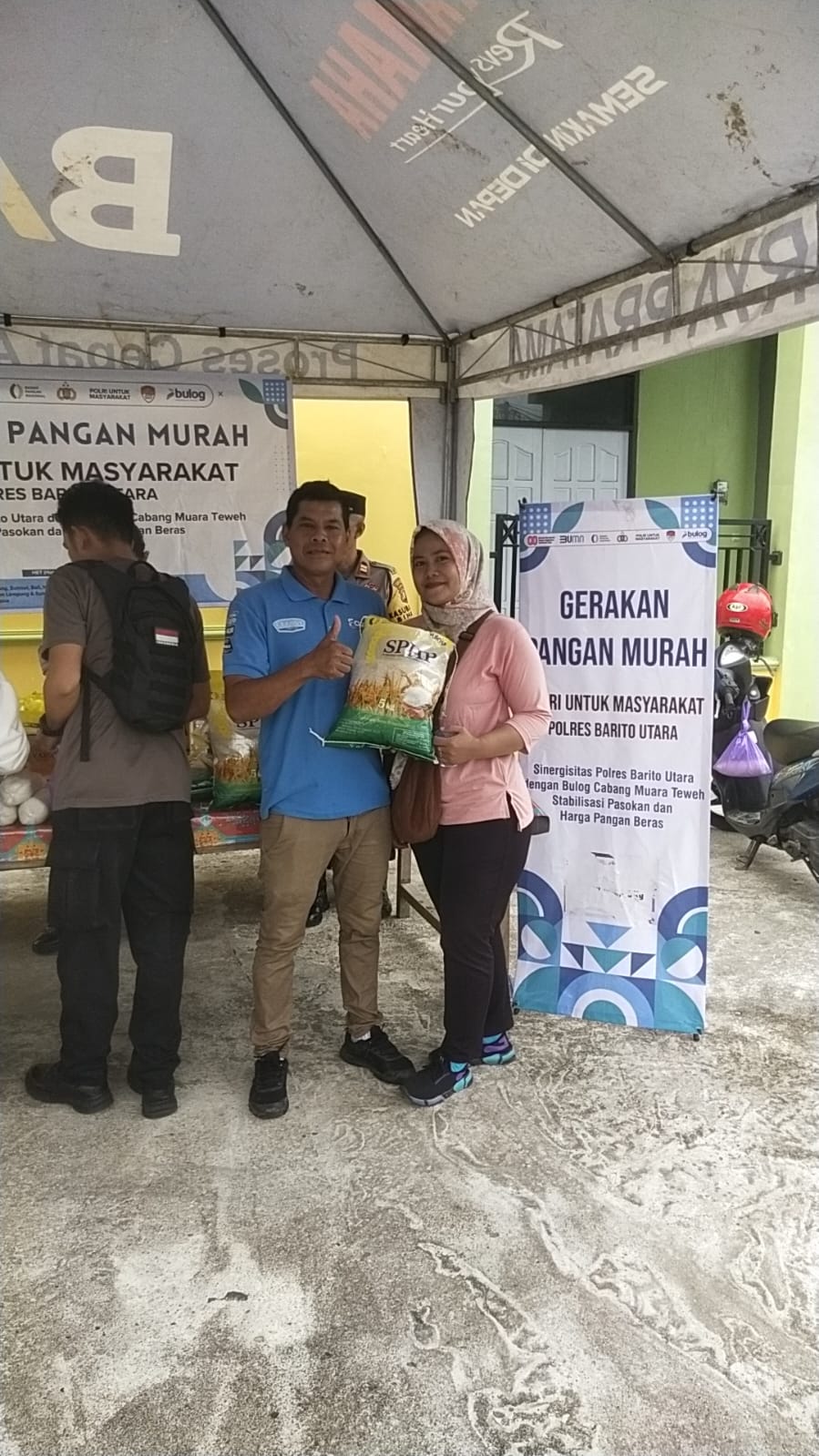 Polres Barito Utara Dorong Stabilitas Harga Pangan Lewat Gerakan Pangan Murah Bersama Bulog