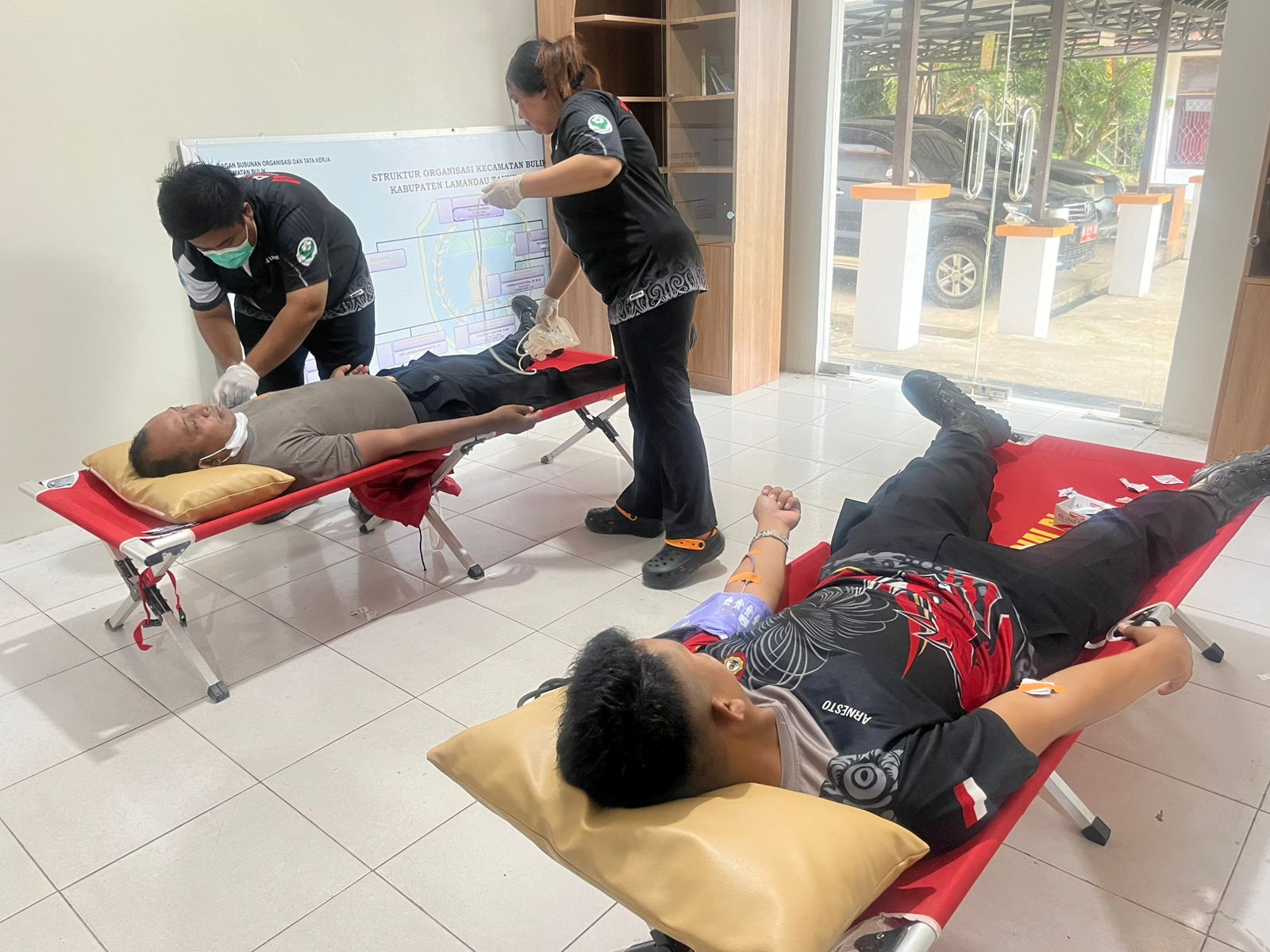Sambut HUT RI ke-80 dan Hut Kabupaten Lamandau, Personil Polres Lamandau Ikut Donor Darah