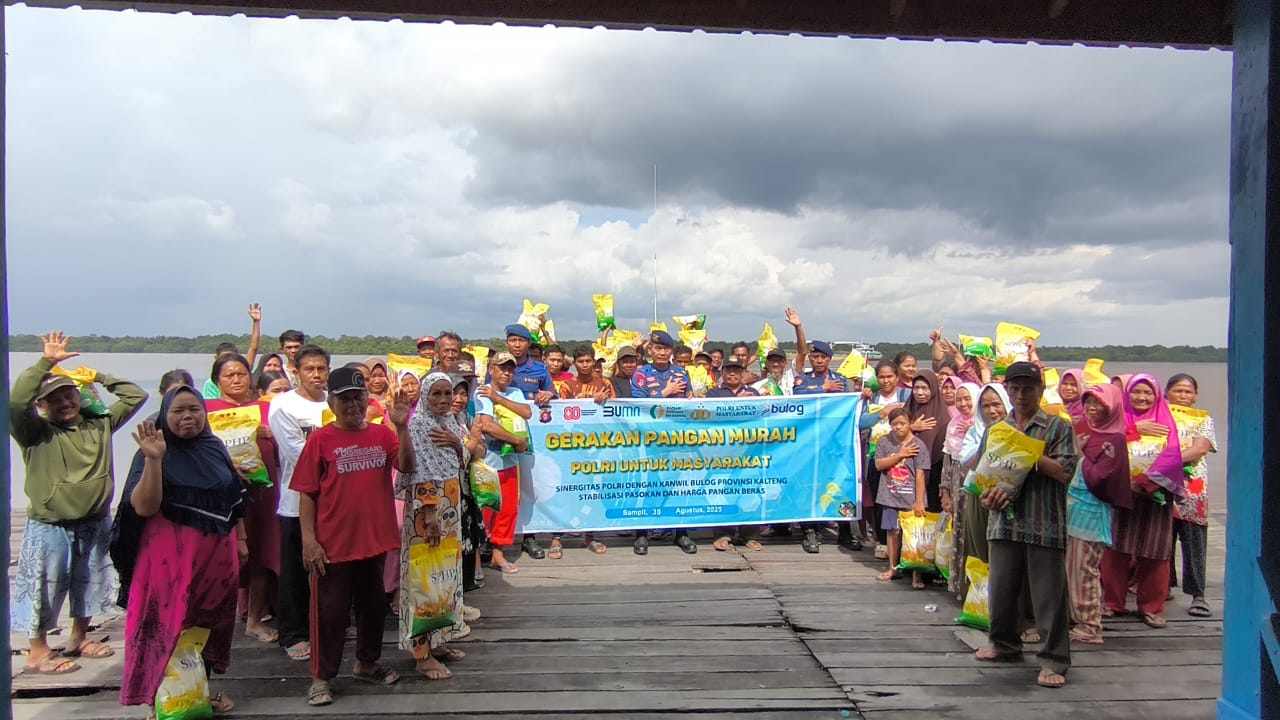 Ditpolairud Polda Kalteng Melaksanakan Giat Pangan Murah Rangka HUT RI KE 80