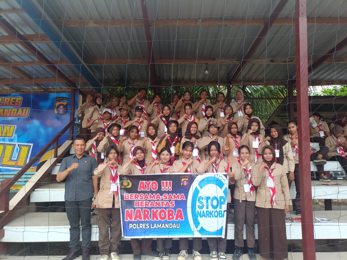 Satresnarkoba Polres Lamandau Berikan Edukasi Kepada Peserta Diksar Saka Bhayangkara Angkatan -18