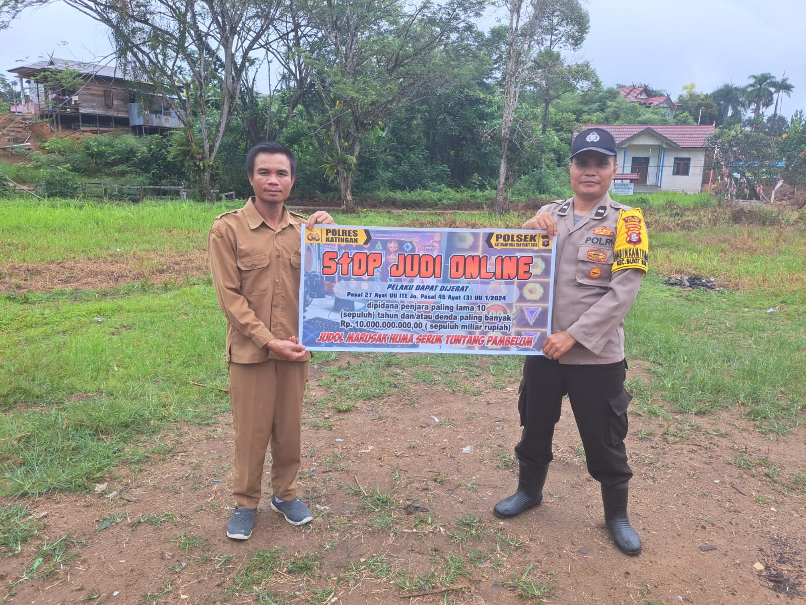 Bhabinkamtibmas Polsek Katingan Hulu dan Bukit Raya Imbau Warga Jauhi Judi Online