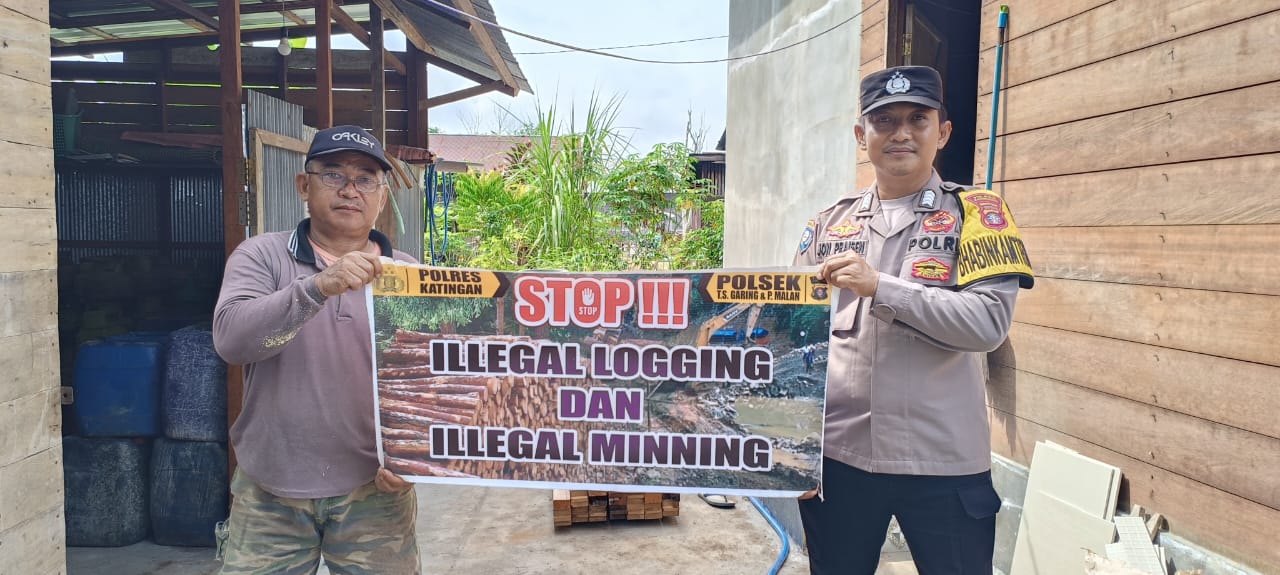 Polsek Tws Garing dan Pulau Malan rutin sosialisasi larangan ilegal Logging dan Meaning.