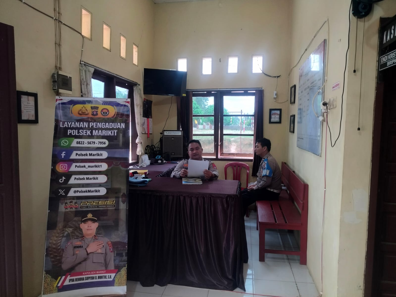 Piket Polsek Marikit Konsolidasi Penjagaan Mako.