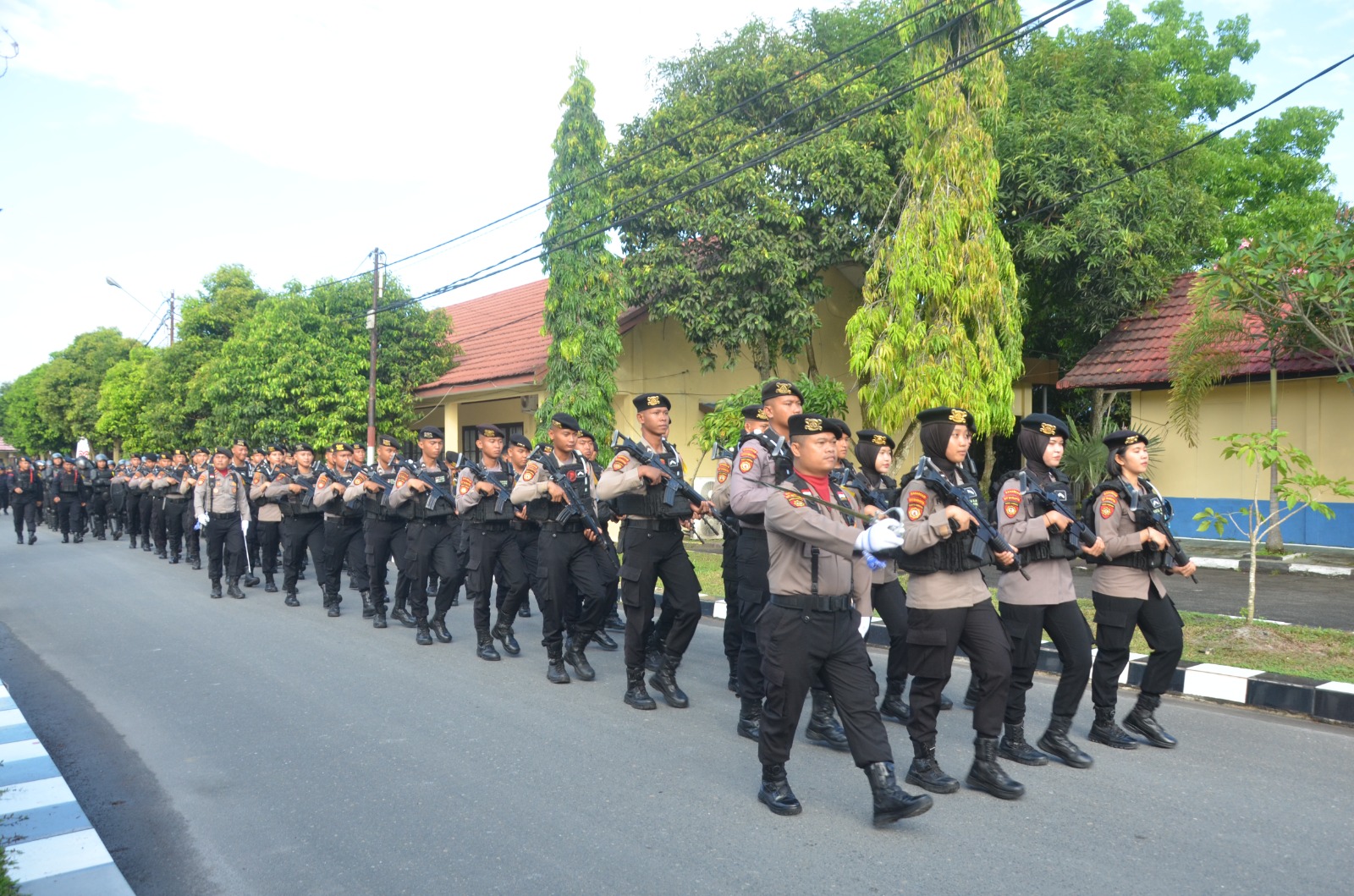 Ditsamapta Polda Kalteng Ikuti Apel Gelar Ops Aman Nusa I di Mapolda, Siap Wujudkan Pemulihan Kamtibmas