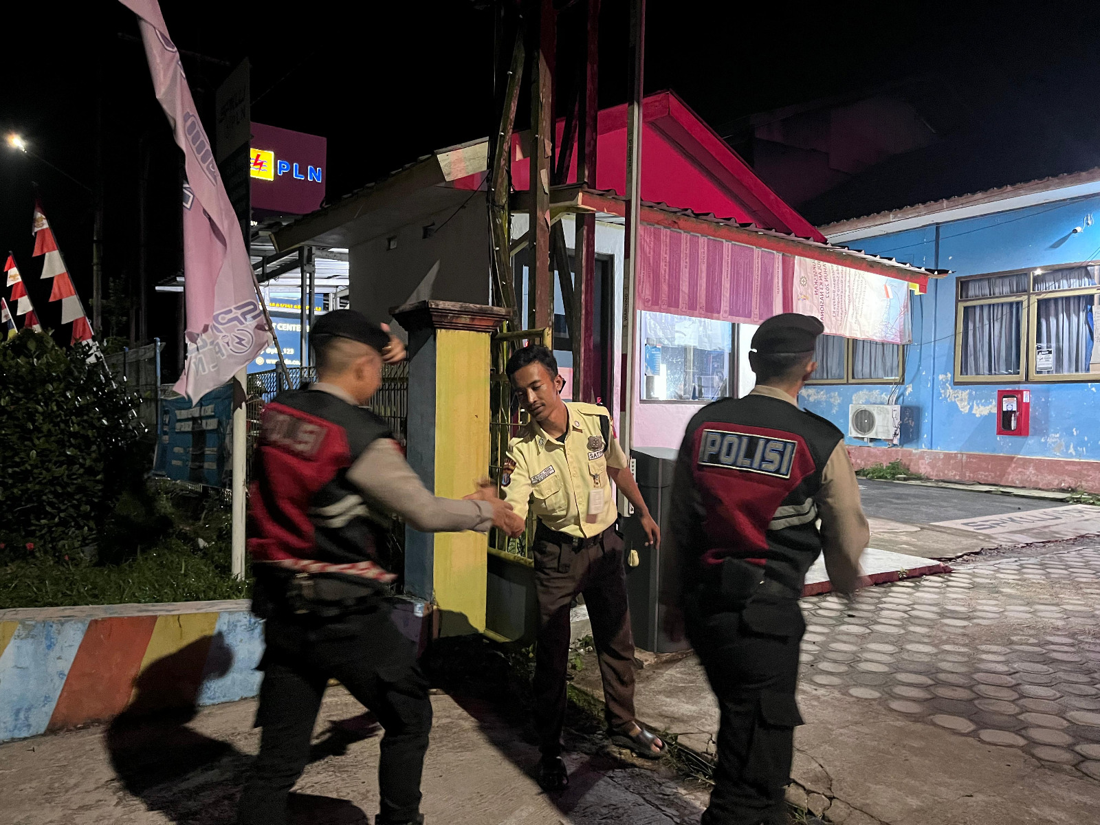 Sat Samapta Polres Lamandau Patroli di Objek Vital, Sambangi Satpam untuk Perkuat Keamanan