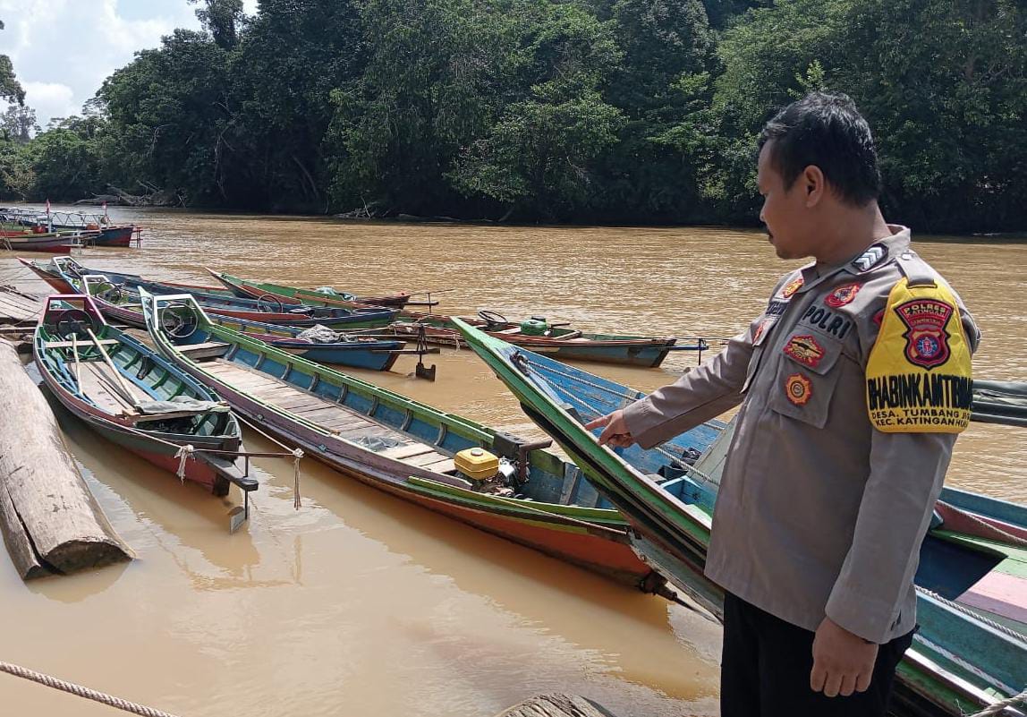Debit Air terpantau normal , Polsek Katingan Hulu dan Bukit Raya Imbau Warga agar tetap selalu waspada.