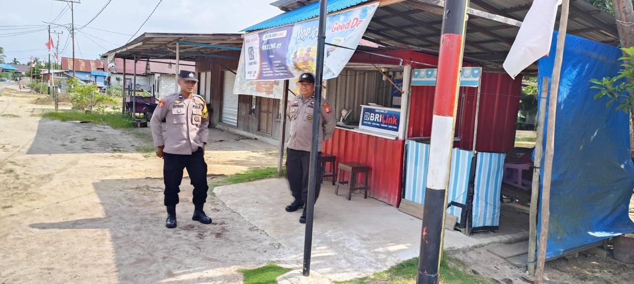 Patroli Dialogis, Polsek Tewang Sangalang Garing dan Pulau Malan Sampaikan Imbauan Kepada Warga.