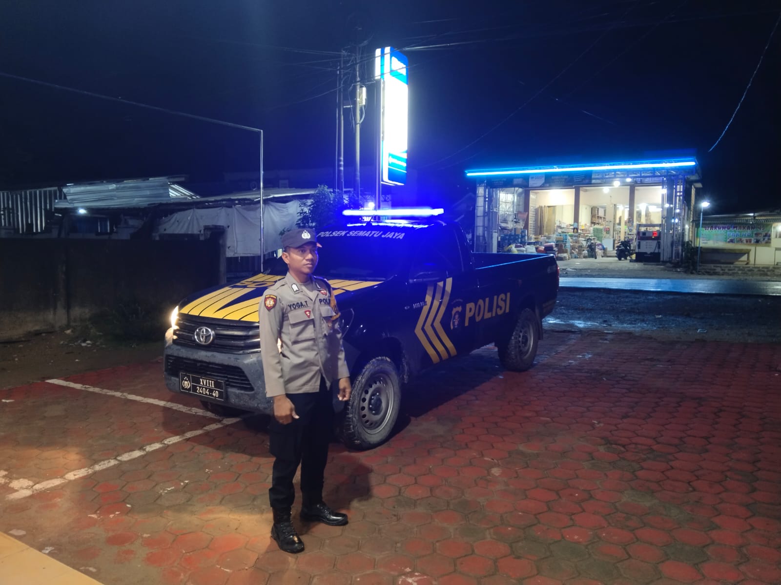 Personil Piket Patroli di Wilkum Polsek Sematu Jaya