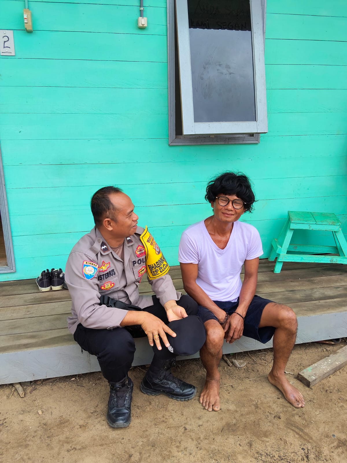 *Bhabinkamtibmas Polsek Sanaman Mantikei melaksanakan Patroli sambang Kamtibmas*