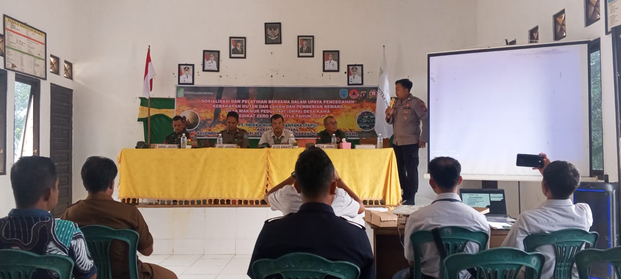 Personil Polsek Lamandau Laksanakan Sosialisasi Karhutla