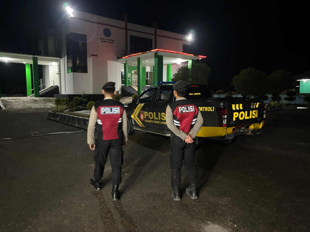 Sat Samapta Polres Lamandau Patroli Malam Hari, Jaga Kamtibmas dan sambang sejumlah Tempat