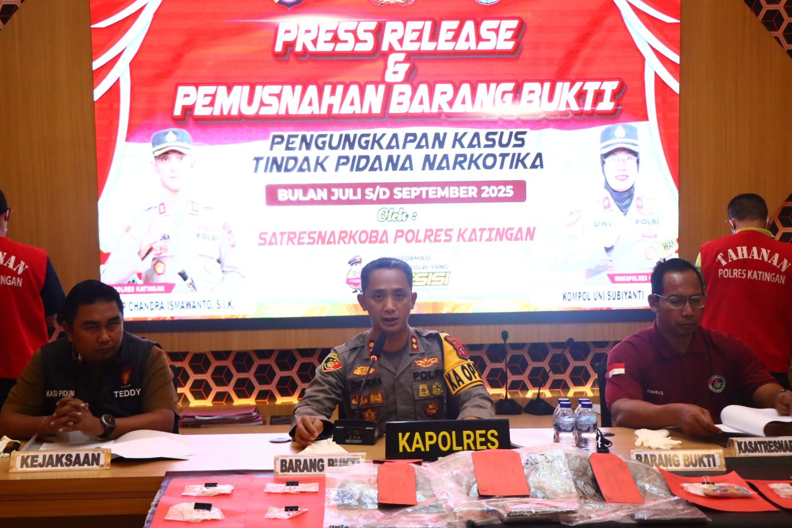 Berhasil Ungkap Kasus Narkoba, Polres Katingan Musnahkan Barang Bukti Sabu