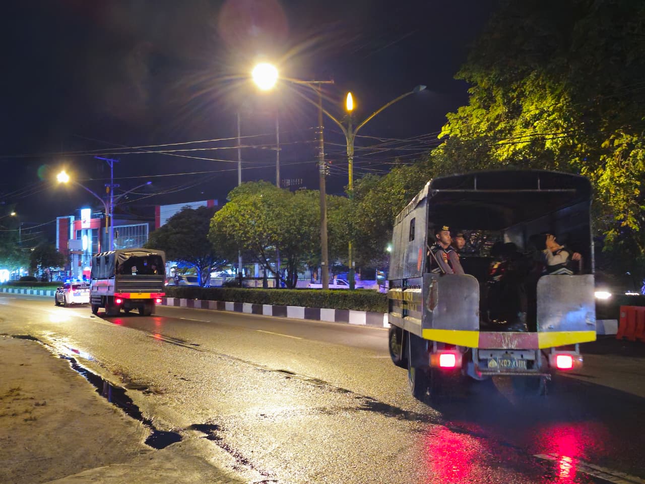 Patroli Malam Aman Nusa I, Komitmen Polda Kalteng Ciptakan Situasi Yang Kondusif