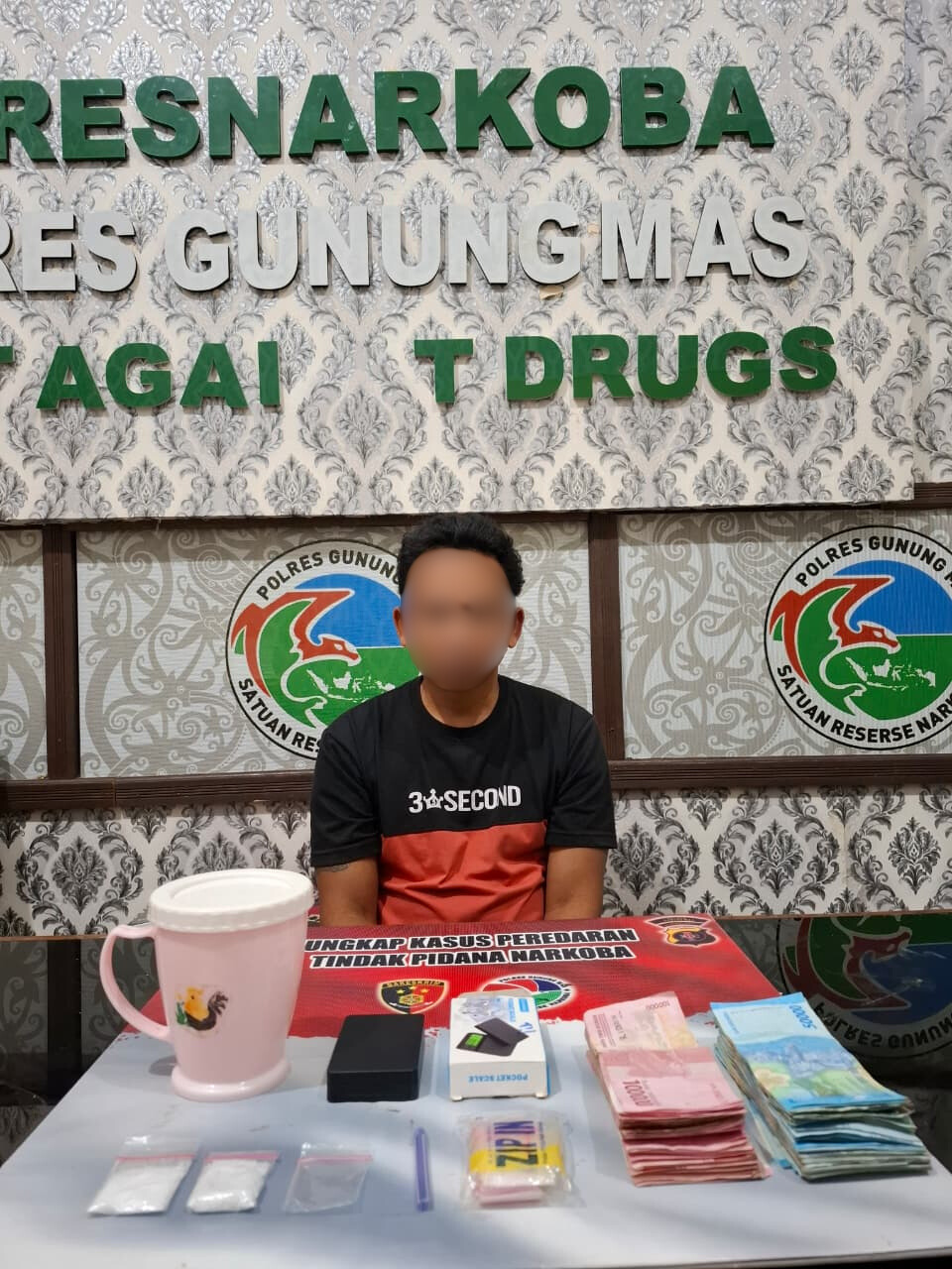 Berantas Jaringan Narkoba, Polres Gumas Bekuk Pengedar dengan Barbuk 9,22 Gram Sabu
