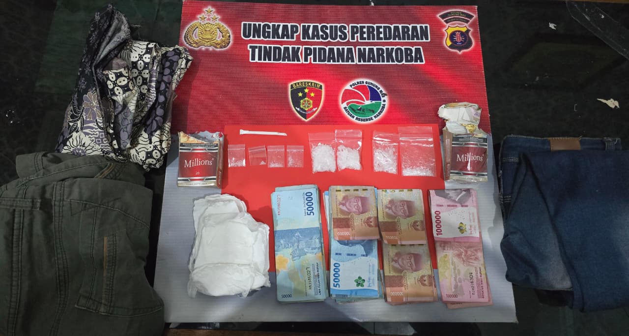 Satu Malam, Dua Pengedar di Sepang Digulung, Polres Gumas Sita Total 27,79 Gram Sabu