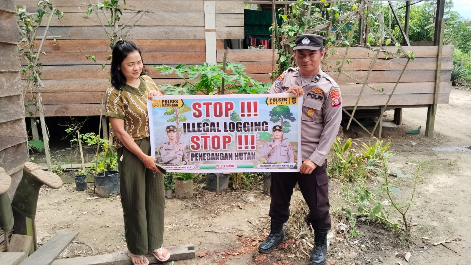 Polsek Marikit Sosialisasi Cegah Ilegal Logging…!!!