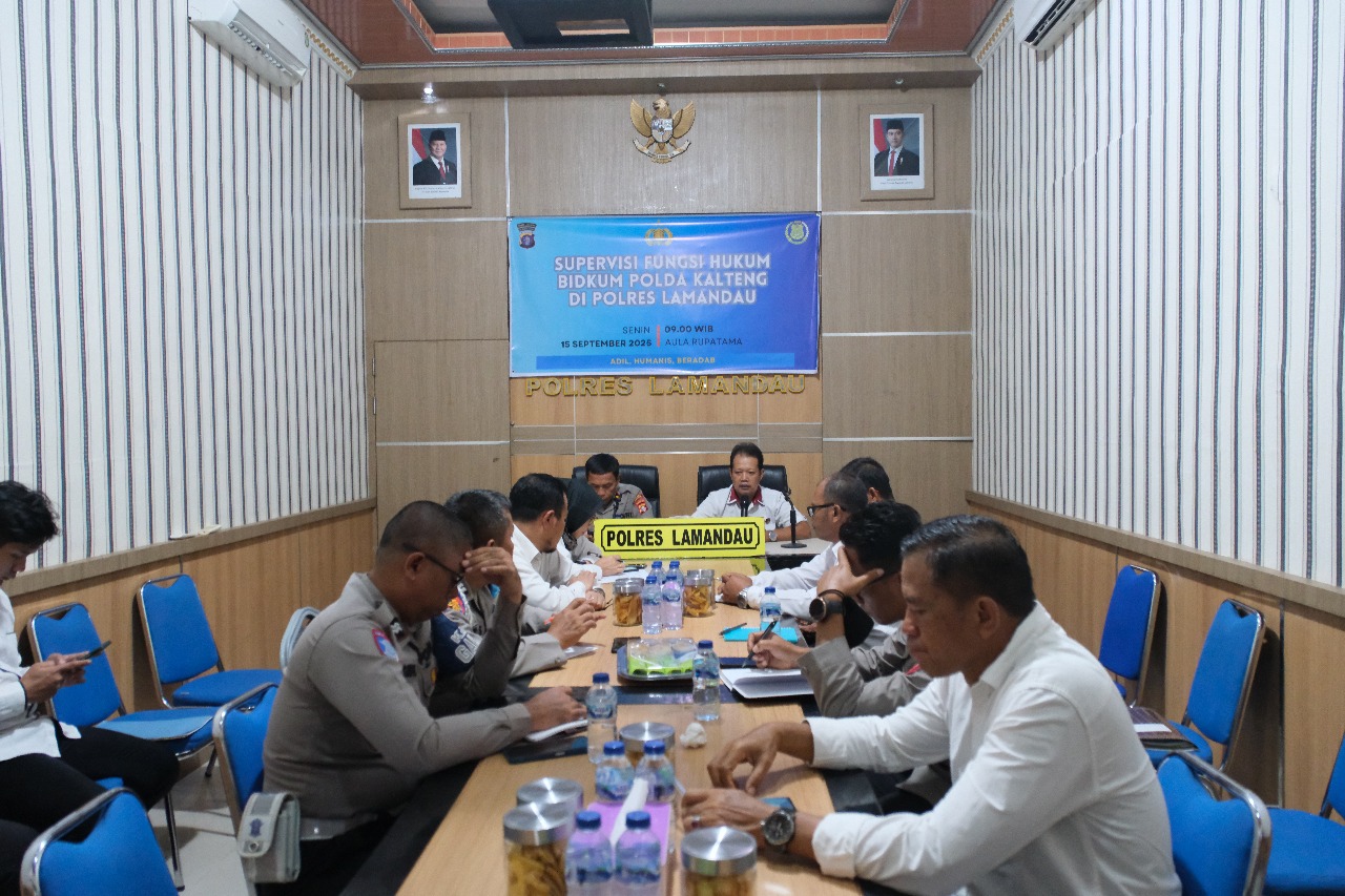 Tim Bidkum Polda Kalteng Lakukan Asistensi dan Evaluasi Hukum di Polres Lamandau