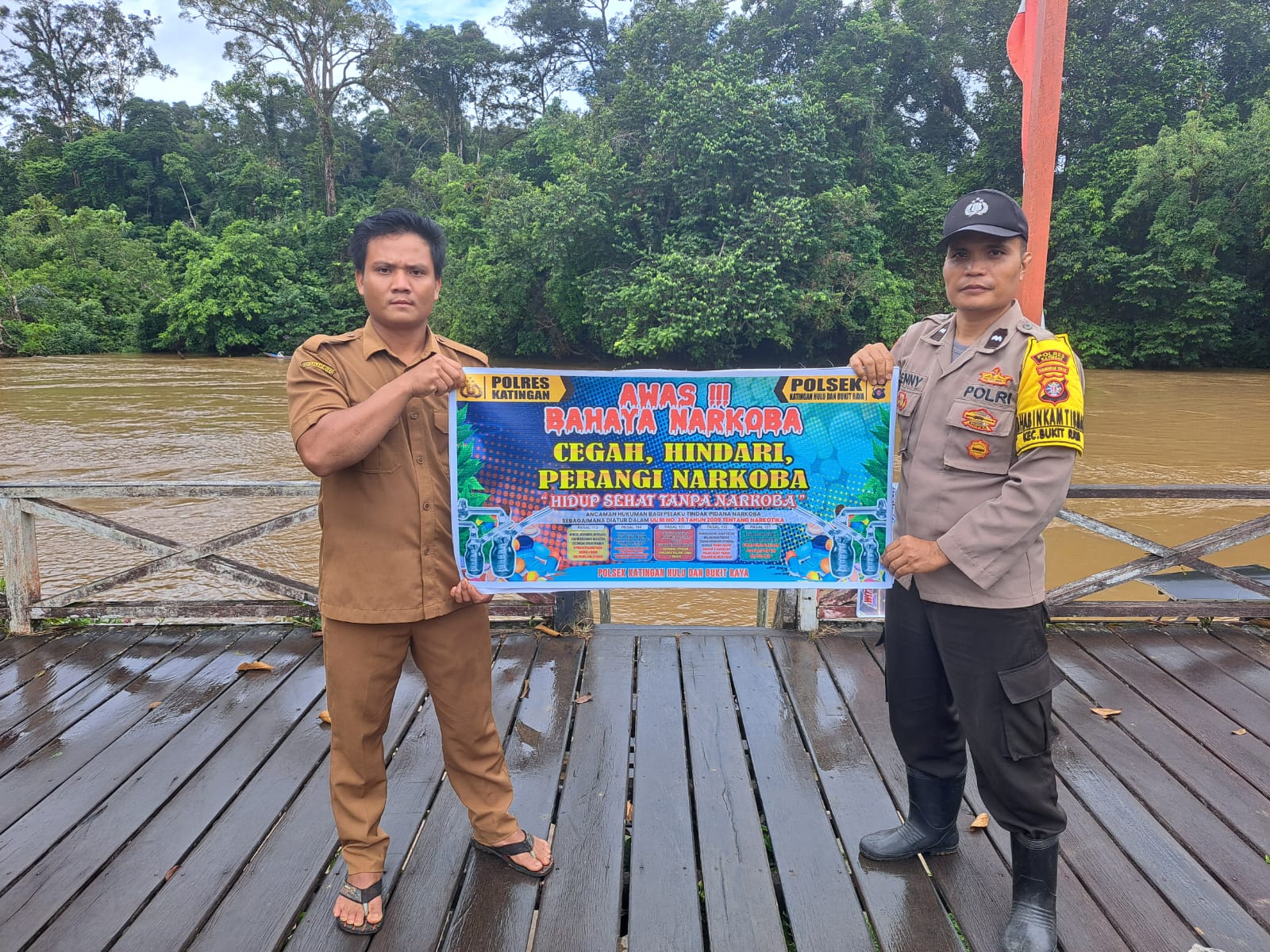 Bhabinkamtibmas Polsek Katingan Hulu dan Bukit Raya Imbau Warga Jauhi Narkoba.
