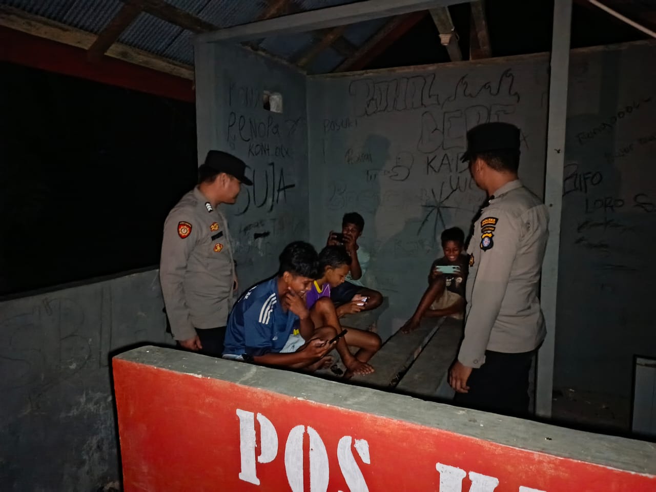 Piket Polsek Lamandau Sambang Anak-anak Yang Nongkrong