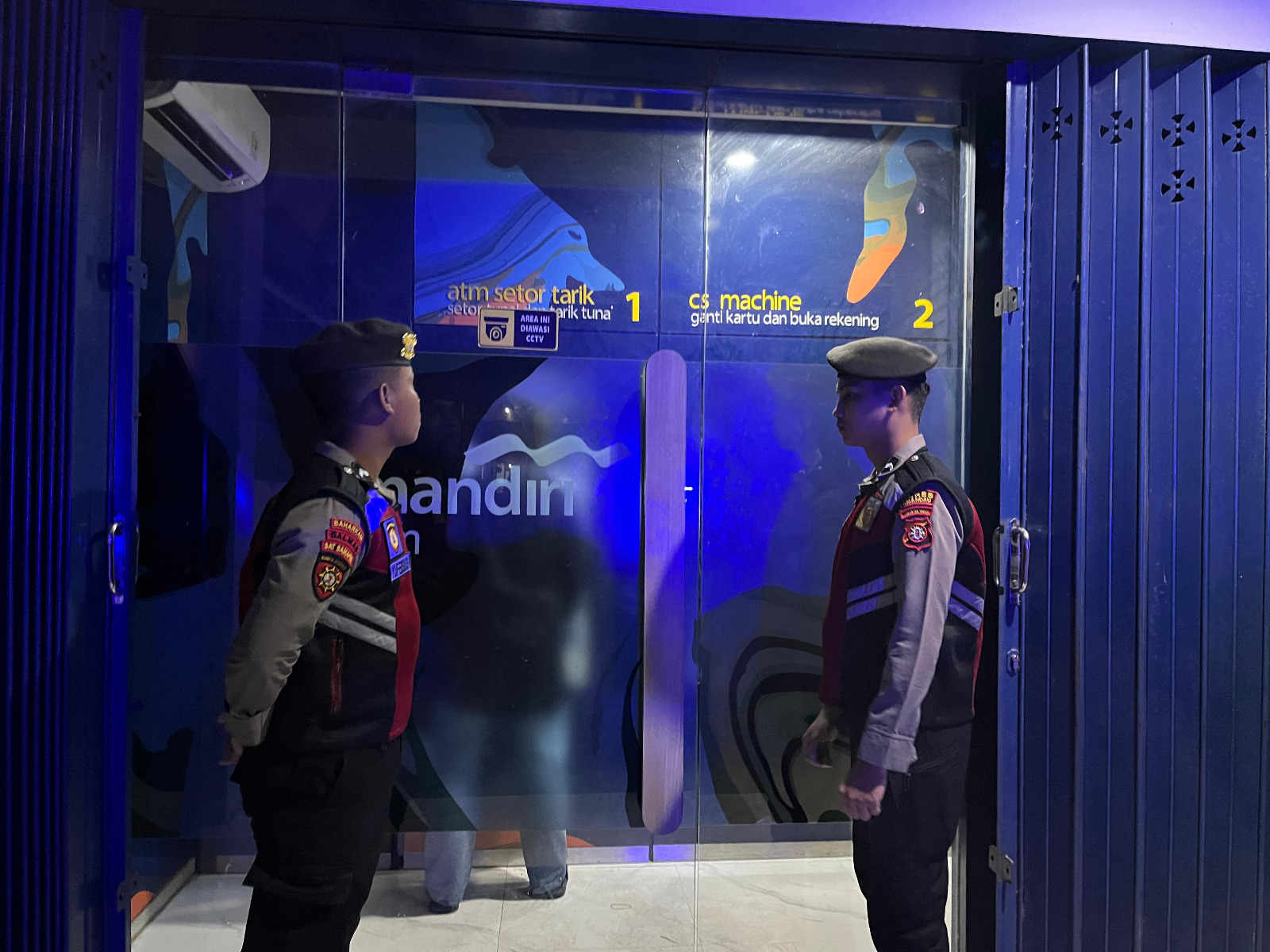 Piket Samapta melaksanakan Patroli di Objek-objek Vital Bank ATM