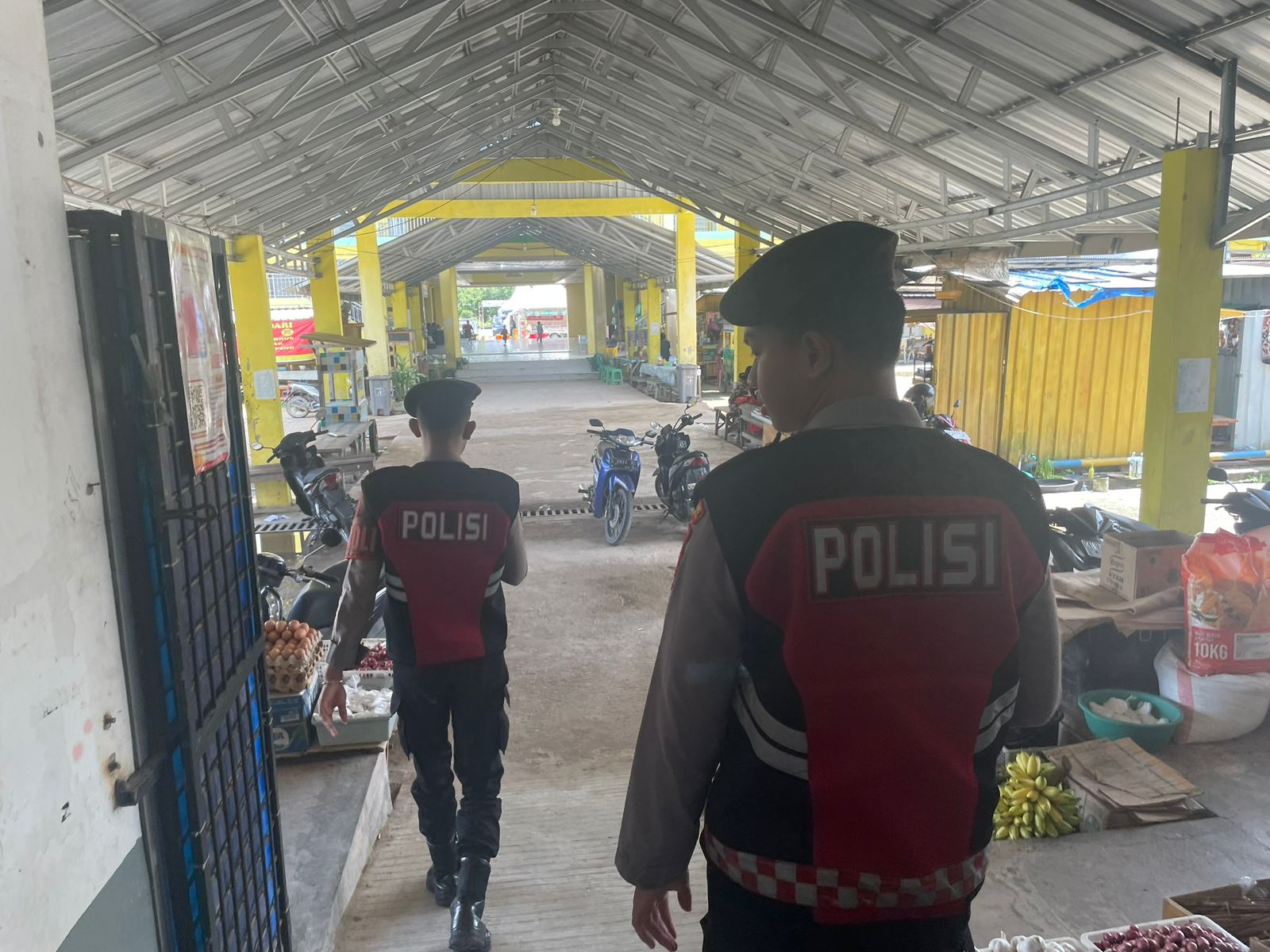 Satuan Samapta Patroli di Pasar Wilayah Hukum Polres Lamandau