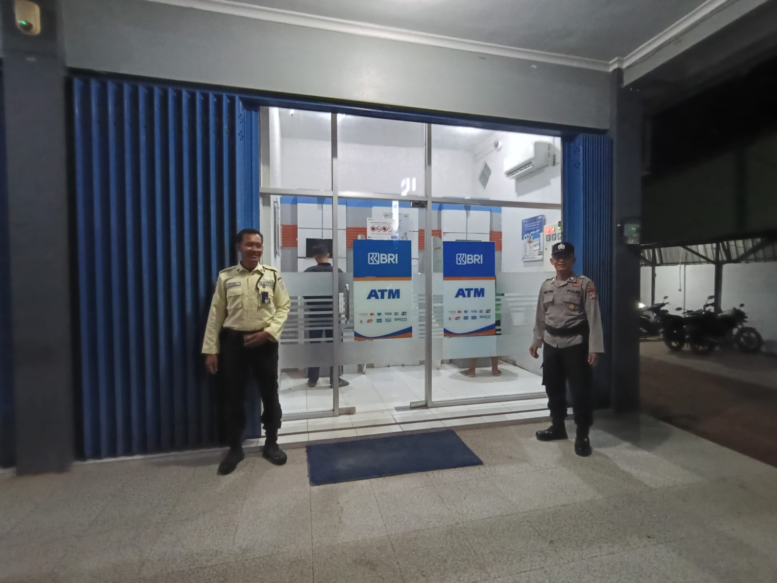 Polsek Bulik Patroli Sambangi Satpam Bank BNI