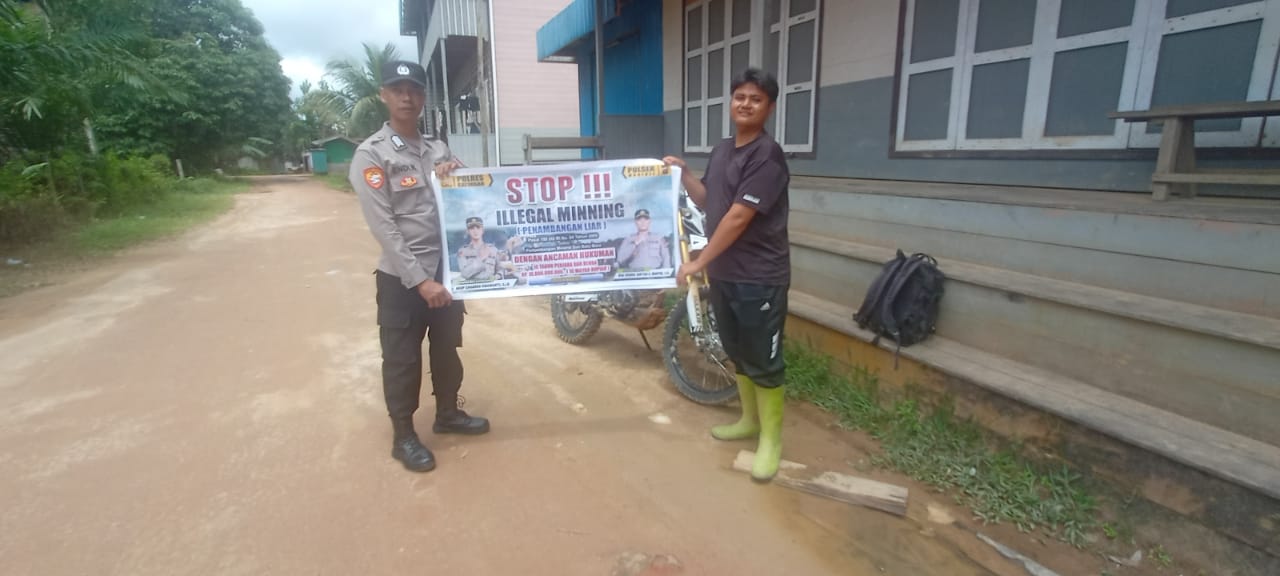 Cegah ilegal Mining Polsek Marikit Sambangi Warga…