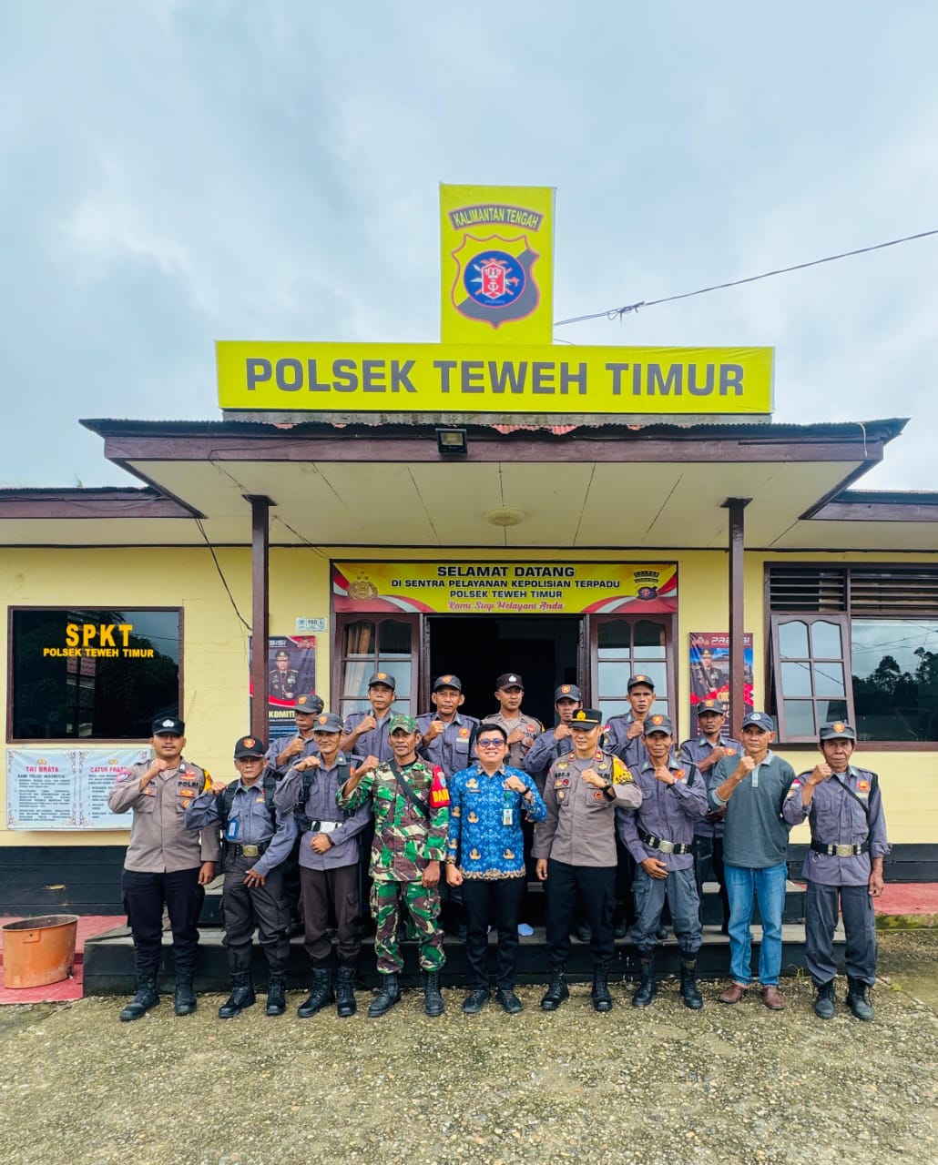 Polsek Teweh Timur Gelar Apel dan Patroli Gabungan Jelang Putusan MK