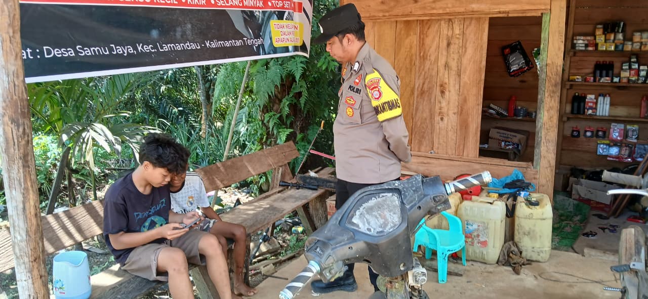 Piket Polsek Lamandau Sambang Anak-anak Yang Nongkrong