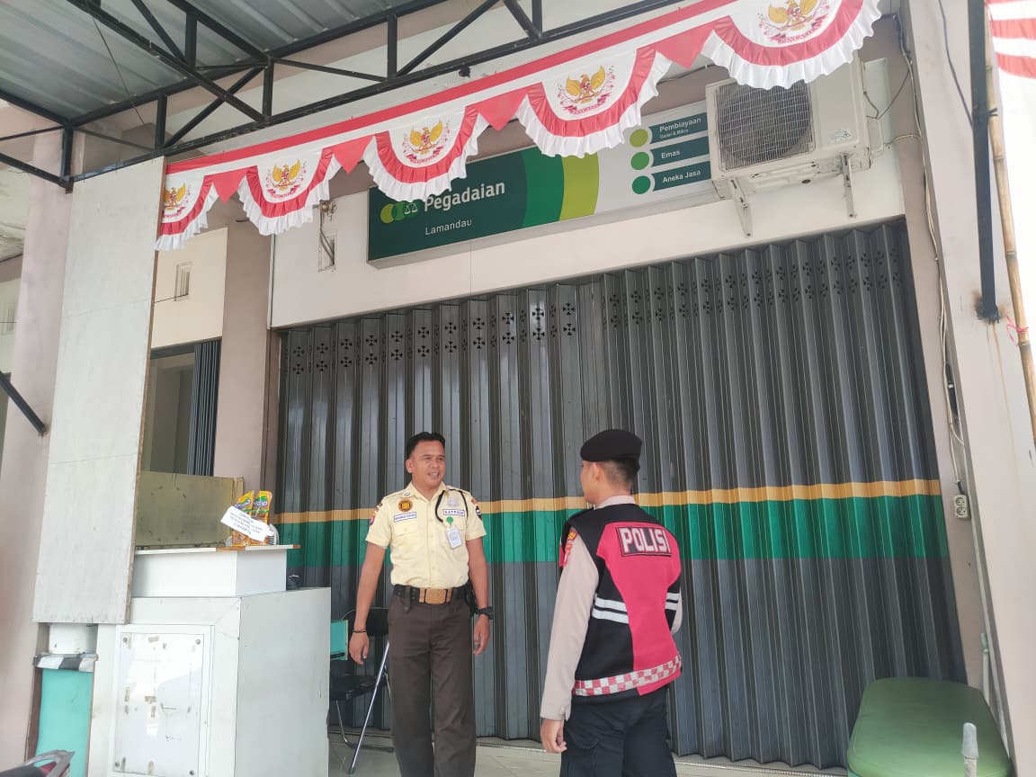 Sat Samapta Polres Lamandau Patroli di Objek Vital, Sambangi Satpam untuk Perkuat Keamanan