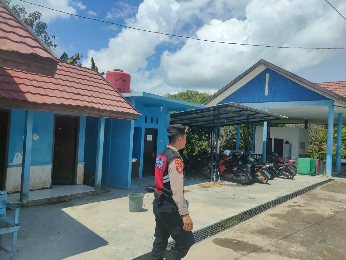 Sat Samapta Polres Lamandau Patroli di Objek Vital, Sambangi Satpam untuk Perkuat Keamanan
