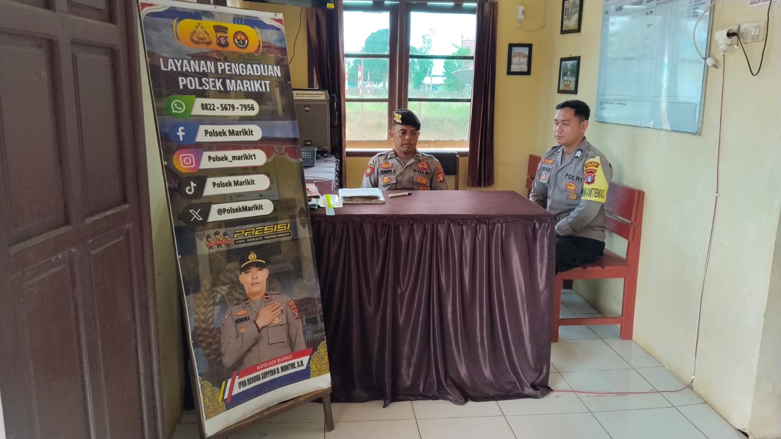 Tingkatkan Keamanan dan Pelayanan Markas Komando (Mako), Pers Polsek Marikit Laksanakan Stand By.