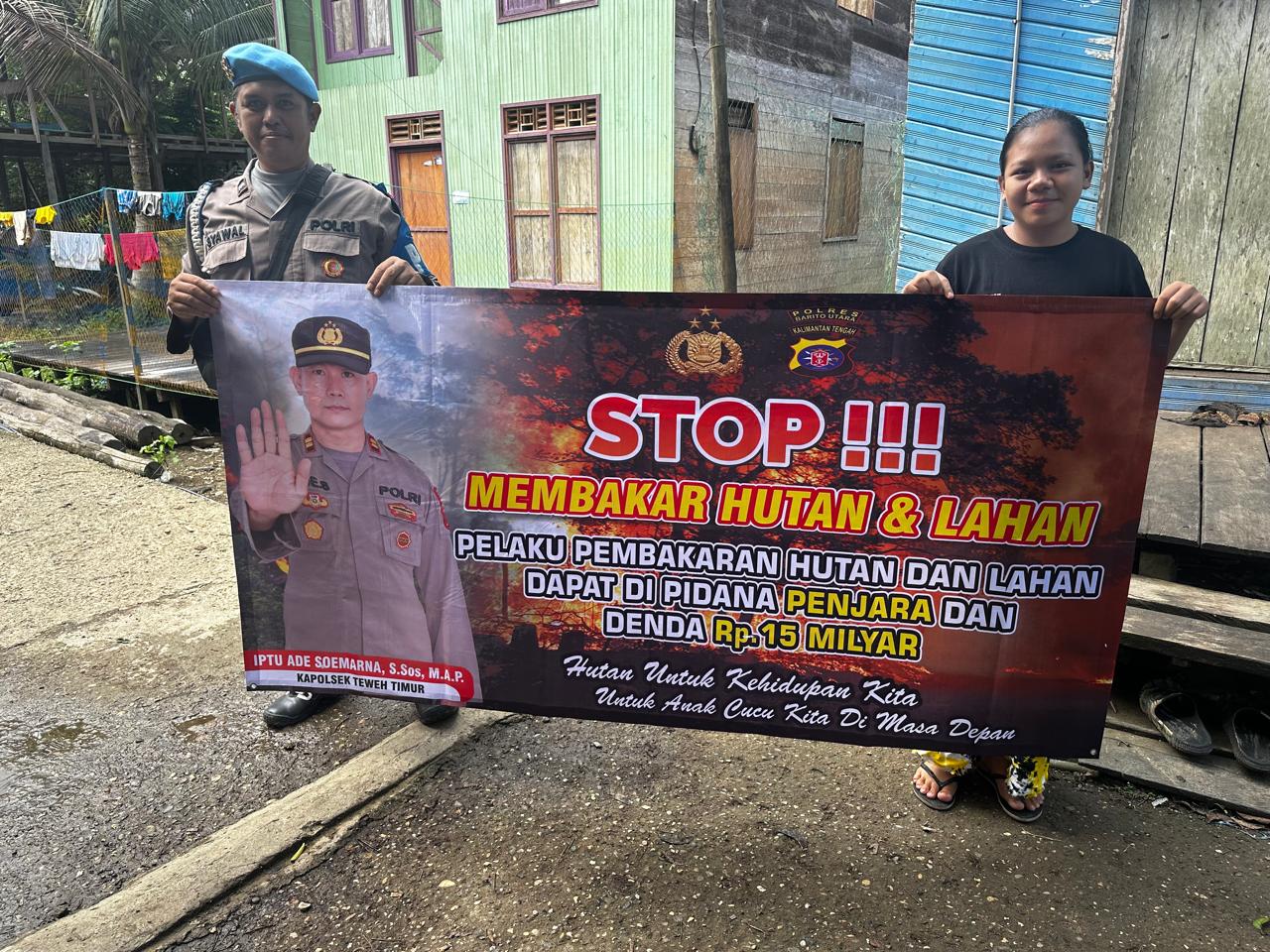 Polsek Teweh Timur Gencarkan Sosialisasi dan Patroli Pencegahan Karhutla