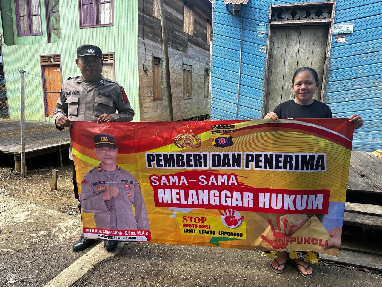 Polsek Teweh Timur Intensifkan Sosialisasi Saber Pungli untuk Wujudkan Pemerintahan Bersih