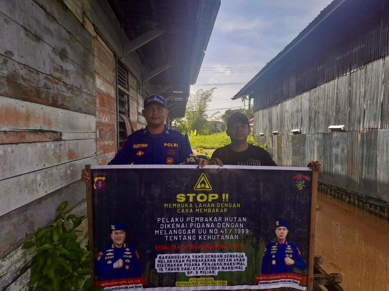 ‎Mitigasi Bencana Karhutla, Ditpolairud Masif Sampaikan Imbauan Kamtibmas