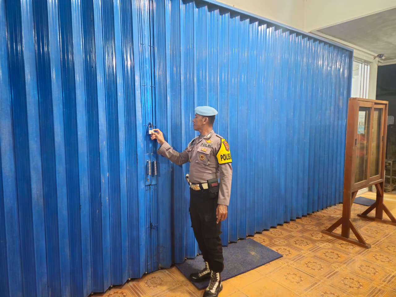 Personil Piket Patroli di Wilkum Polsek Sematu Jaya