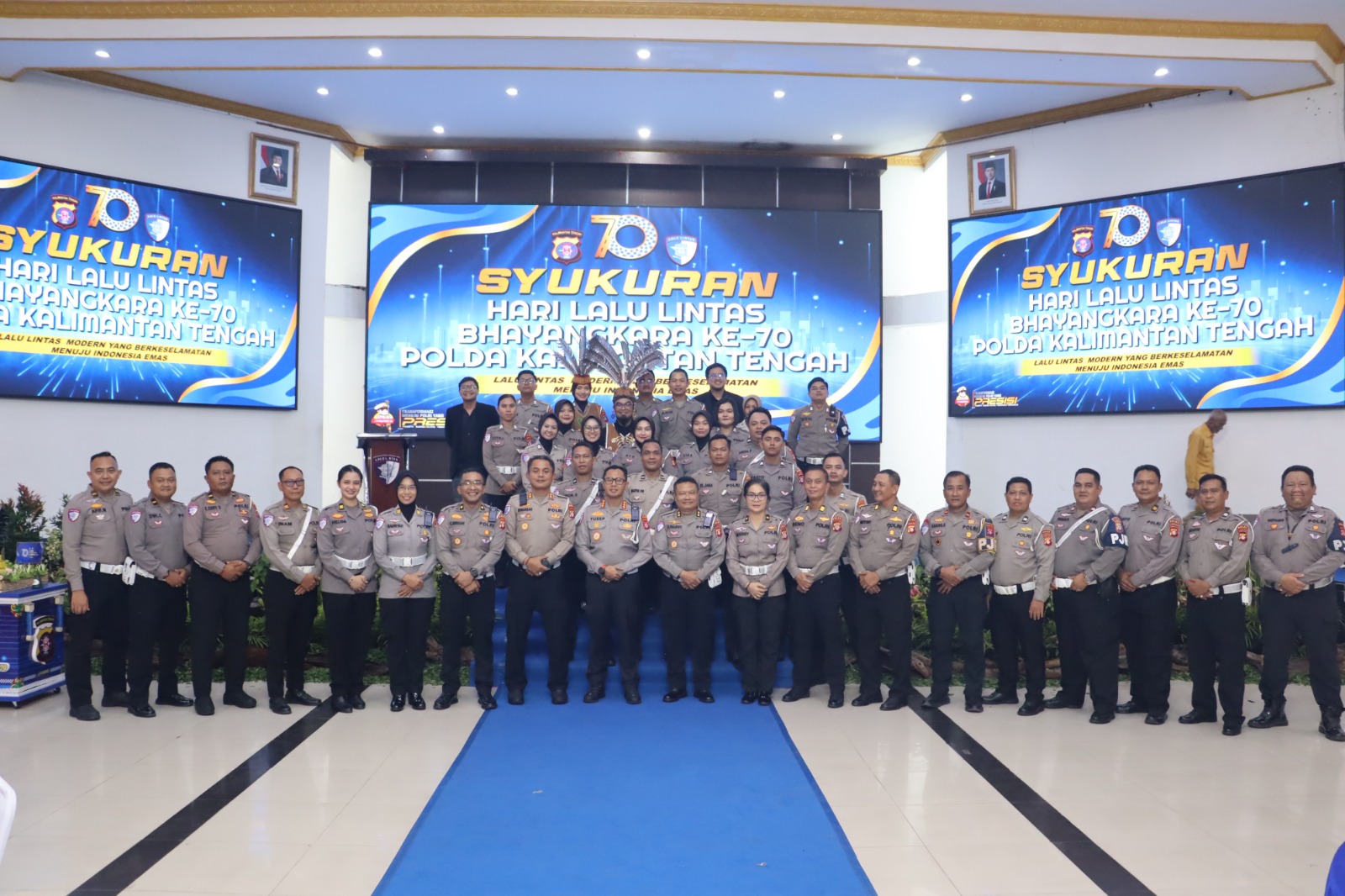 Ditlantas Polda Kalteng Gelar Syukuran Hari Lalu Lintas Bhayangkara ke-70