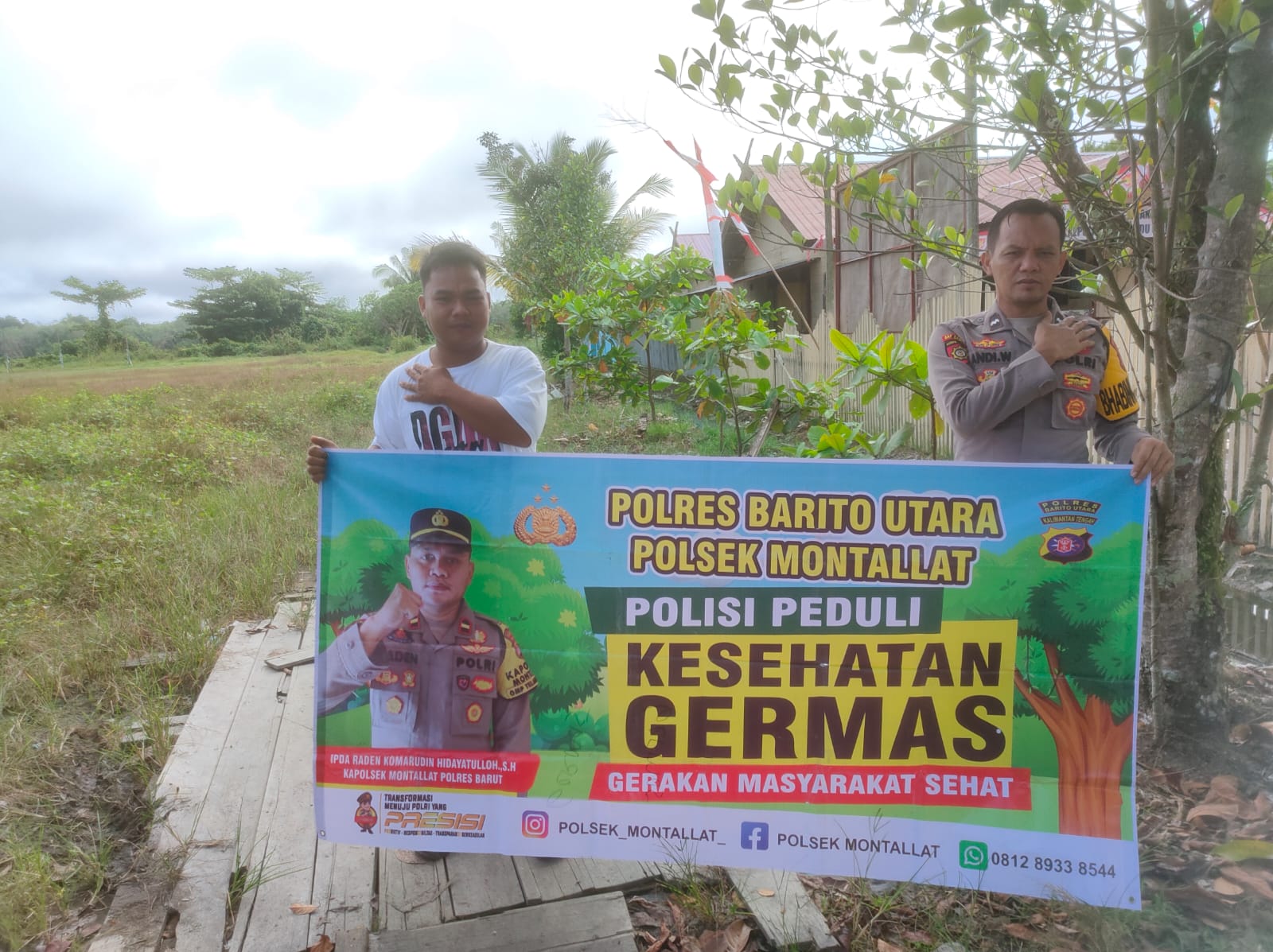 *Polsek Montallat Sampaikan Pola Hidup Sehat Kepada Warga, Polsek Montallat Sosialisasikan Germas ke Masyarakat.