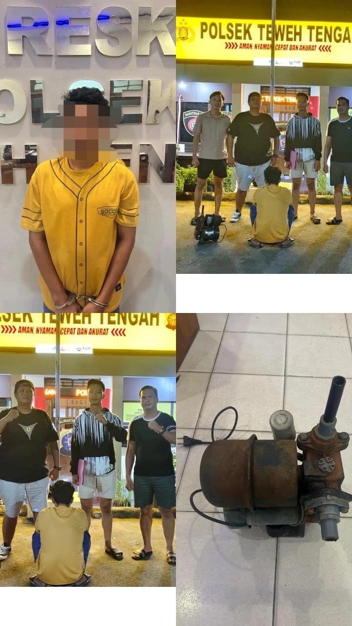 Polres Barito Utara Tangkap Pelaku Pencurian di Wilayah Hukum Polsek Teweh Tengah, Hitachi Masjid Kembali Diamankan