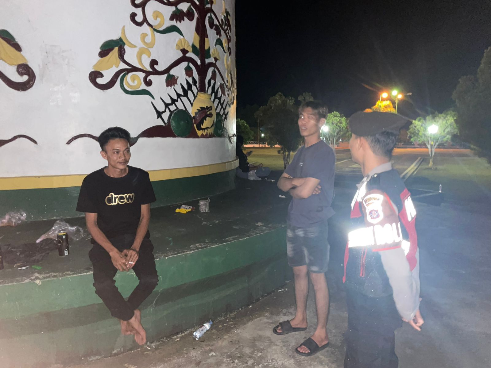 Sat Samapta Polres Lamandau Patroli Malam Hari, Jaga Kamtibmas dan sambang sejumlah Tempat