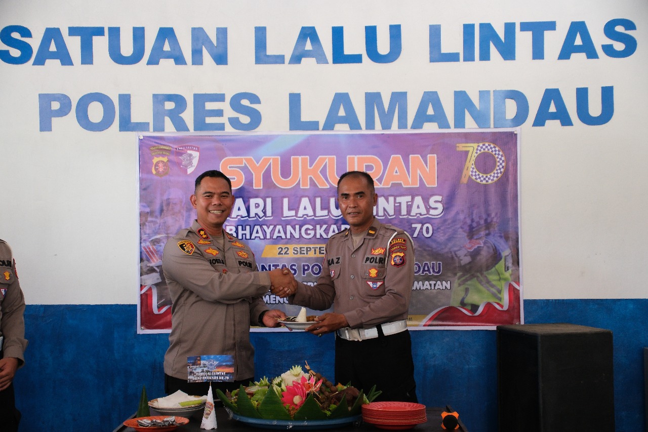 Kapolres Lamandau Pimpin Syukuran HUT Lantas ke – 70